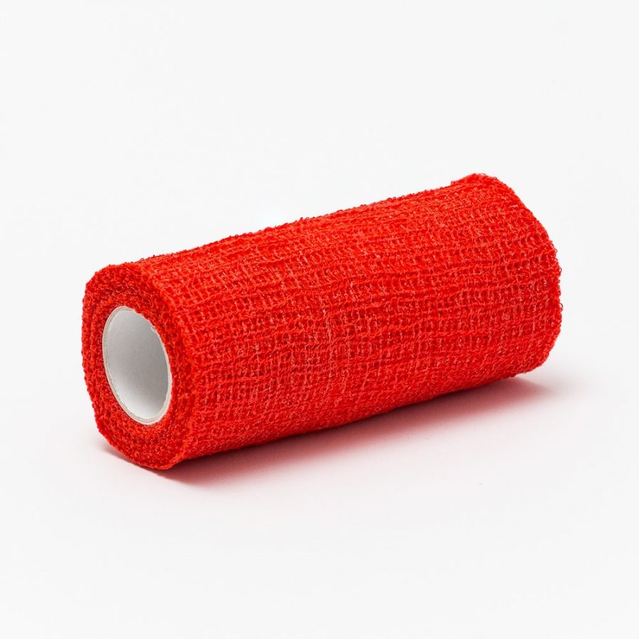 Öntapadó kötésrögzítő pólya 10cm x 4m piros