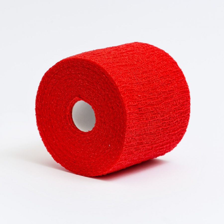 Öntapadó kötésrögzítő pólya 8cm x 20m piros