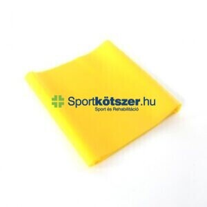 Fitness erősítő gumiszalag 15cm x 150cm gyenge sárga