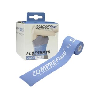 Flossing szalag 7.5cm x 2m kék közepes