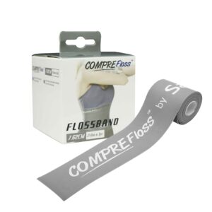 Flossing szalag 7.5cm x 2m szürke erős