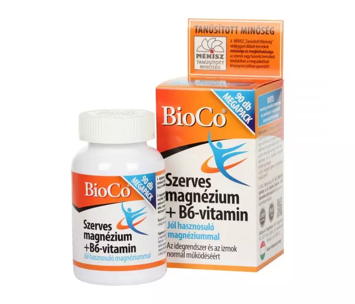 Bioco Szerves Magnézium +B6-vitamin 90db