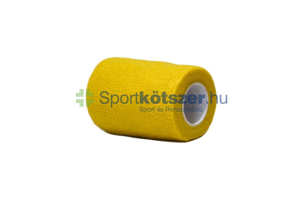 Öntapadó rugalmas pólya nem szőtt 7,5cm x 4,5m sárga