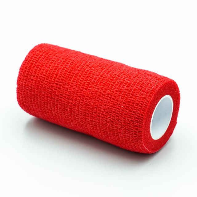 Öntapadó rugalmas pólya nem szőtt 10cm x 4.5m piros